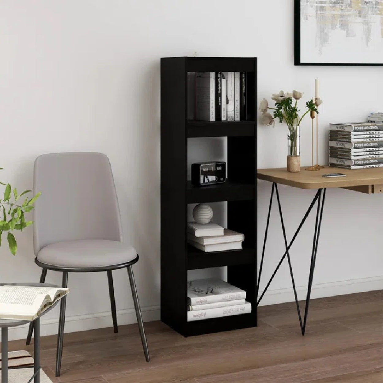 Jarell Tall Bookcase - Black