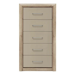 Kirstee 5 Drawer Tallboy - Brown