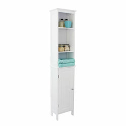 Kyrie 1 Door Tallboy Bathroom Cabinet - White