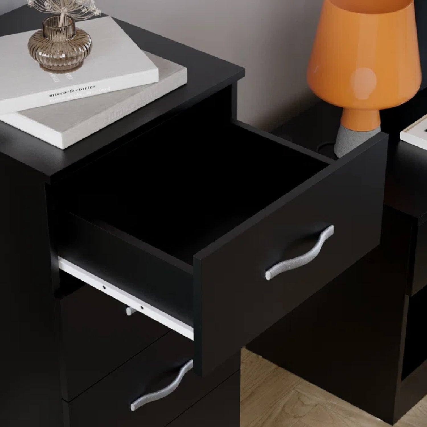 Levi 5 Tallboy Drawers - Black