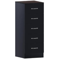 Levi 5 Drawer Tallboy - Black