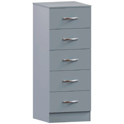 Levi 5 Drawer Tallboy - Grey