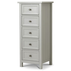 Mady 5 Tallboy Drawers - Dove Grey