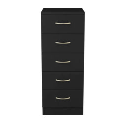 Marco 5 Drawer Tallboy - Black