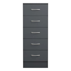 Marco 5 Drawer Tallboy - Grey