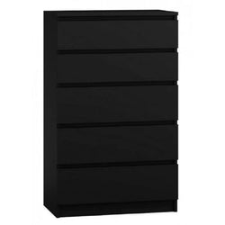 Nuri 5 Drawer Tallboy - Black