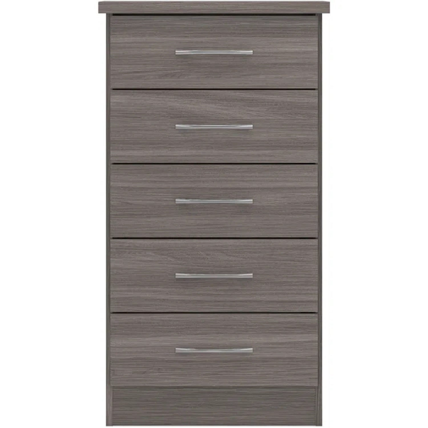 Nyla 5 Tallboy Drawers - Black Wood Grain