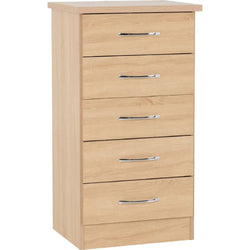 Nyla 5 Drawer Tallboy - Sonoma Oak