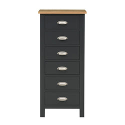 Sidra 6 Drawer Tallboy - Charcoal