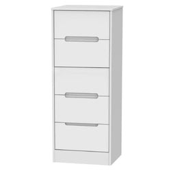 Valor 5 Drawer Tallboy - White