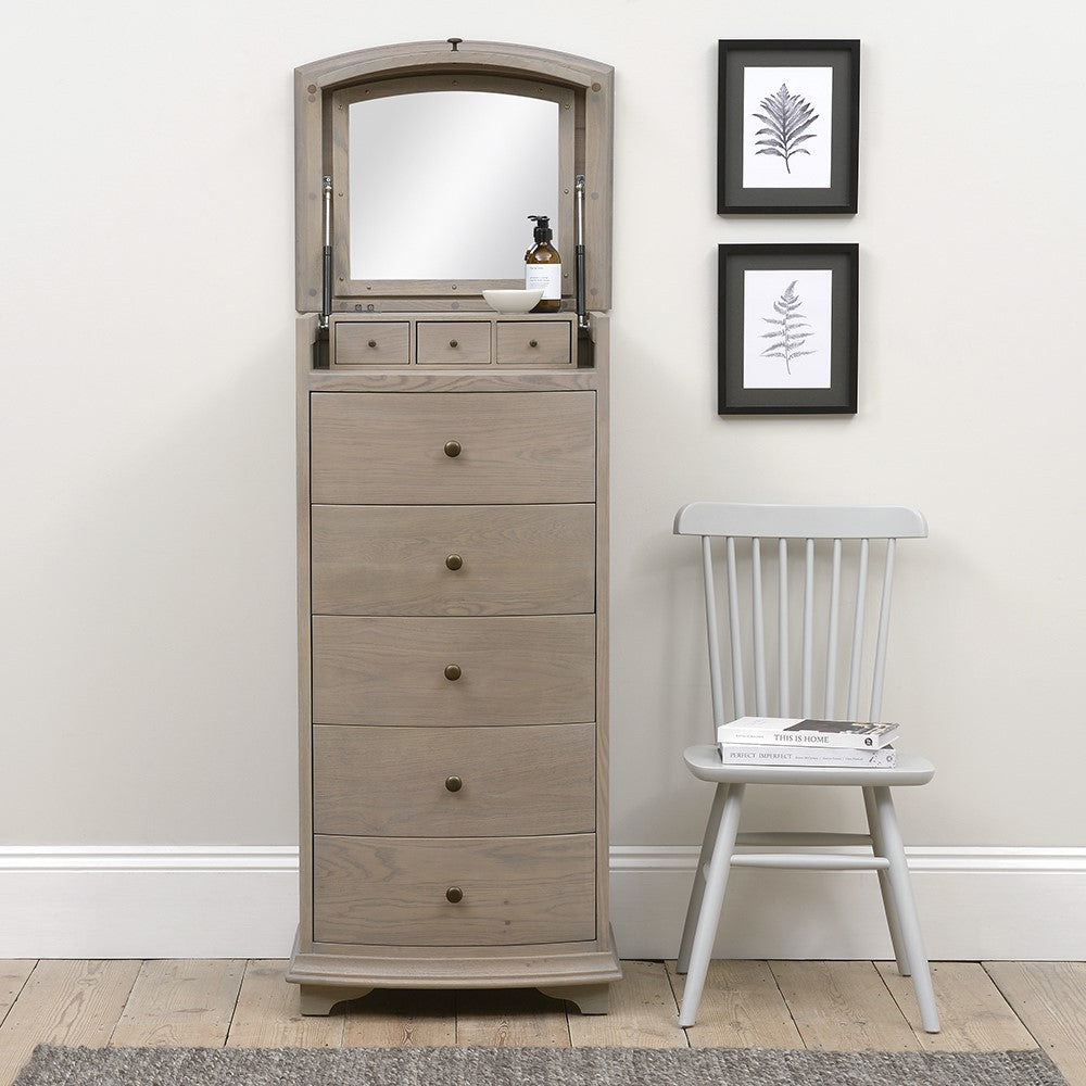 Wilder Tallboy Drawers - Smoked Oak