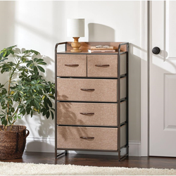 Malik 5 Tallboy Drawers - Brown