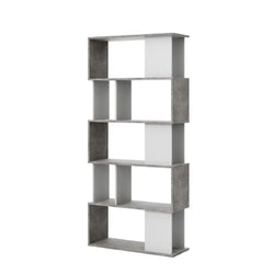 Ace Tall Bookcase - White and Grey