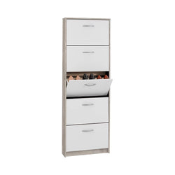 Aina Shoe Cupboard - White and Oak Sand