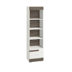Aoife Tall Bookcase - White and Grey