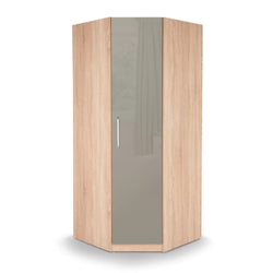 Ashwin 1 Door Corner Wardrobe - Beige