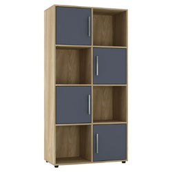 Bodie 60cm W Tall Bookcase - Oak and Grey