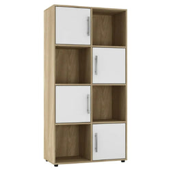 Bodie 60cm W Tall Bookcase - Oak and White