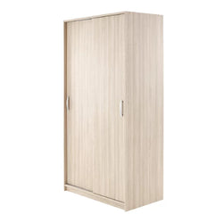 Bowie Wardrobe with Sliding Door - Shannon Oak and Linen