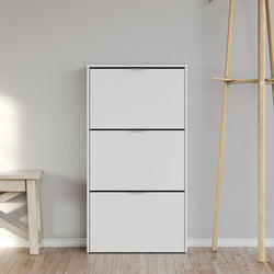 Bremer Shoe Cupboard with 3 Drawers - Matt White