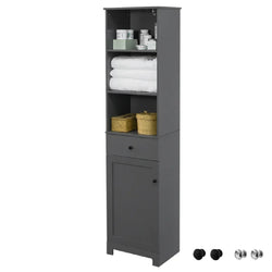 Calix Tallboy Bathroom Cabinet - Dark Grey