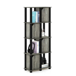 Ender Tall Bookcase - French Oak Grey and Black