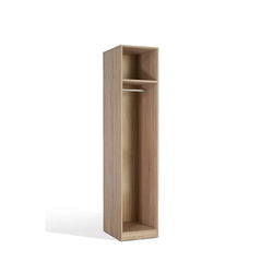 Hazel 1 Door Tallboy Wardrobe - Brown