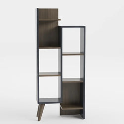 Jagger Tall Bookcase - Anthracite and Walnut