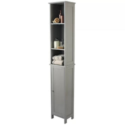 Jalil Tallboy Bathroom Cabinet - Grey