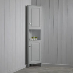 Kyrie 2 Door Tallboy Bathroom Cabinet - Grey