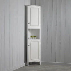 Kyrie 2 Door Tallboy Bathroom Cabinet - White