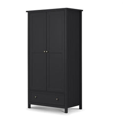 Mady 2 Door Tallboy Wardrobe with Drawers - Anthracite