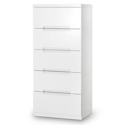 Mistie 5 Tallboy Drawers - White