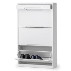 Mistie Tall Shoe Cupboard - White