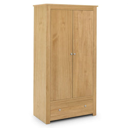 Regis 2 Door Tallboy Wardrobe with Drawers - Pine