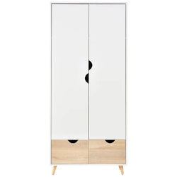 Santiago Tallboy White Wardrobe with Drawers