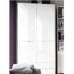 Straton Tallboy White Wardrobe with Drawers